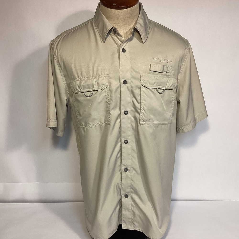 Field & Stream mens fishing shirt button down short sleeve size medium
